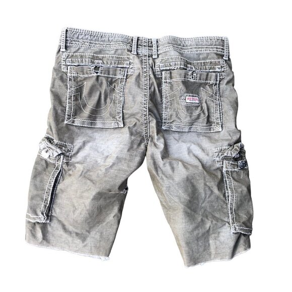 Vintage True Religion Cargo Shorts Size 38 Brown - Picture 6 of 11